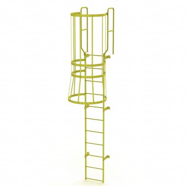 TRI-ARC - Rolling & Wall Mounted Ladders & Platforms Type: Fixed Ladder Style: Safety Cage - Benchmark Tooling