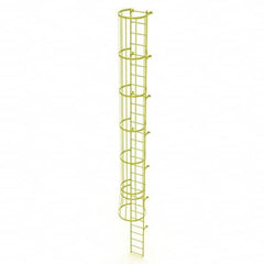 TRI-ARC - Rolling & Wall Mounted Ladders & Platforms Type: Fixed Ladder Style: Safety Cage - Benchmark Tooling