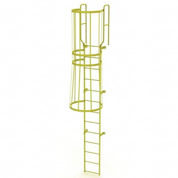 TRI-ARC - Rolling & Wall Mounted Ladders & Platforms Type: Fixed Ladder Style: Safety Cage - Benchmark Tooling