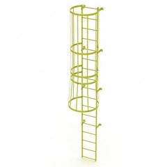 TRI-ARC - Rolling & Wall Mounted Ladders & Platforms Type: Fixed Ladder Style: Safety Cage - Benchmark Tooling