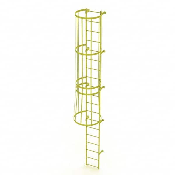 TRI-ARC - Rolling & Wall Mounted Ladders & Platforms Type: Fixed Ladder Style: Safety Cage - Benchmark Tooling