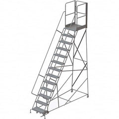 TRI-ARC - Rolling & Wall Mounted Ladders & Platforms Type: Rolling Warehouse Ladder Style: Rolling Platform Ladder - Benchmark Tooling