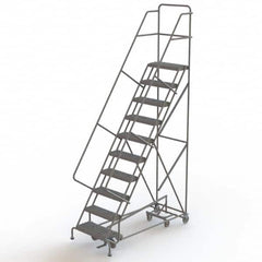 TRI-ARC - Rolling & Wall Mounted Ladders & Platforms Type: All-Directional Ladder Style: Forward Descent 50 Degree Incline - Benchmark Tooling