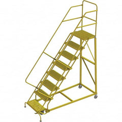 TRI-ARC - Rolling & Wall Mounted Ladders & Platforms Type: Stairway Slope Ladder Style: Forward Descent 50 Degree Incline - Benchmark Tooling