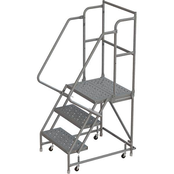 TRI-ARC - Rolling & Wall Mounted Ladders & Platforms Type: Rolling Warehouse Ladder Style: Rolling Platform Ladder - Benchmark Tooling