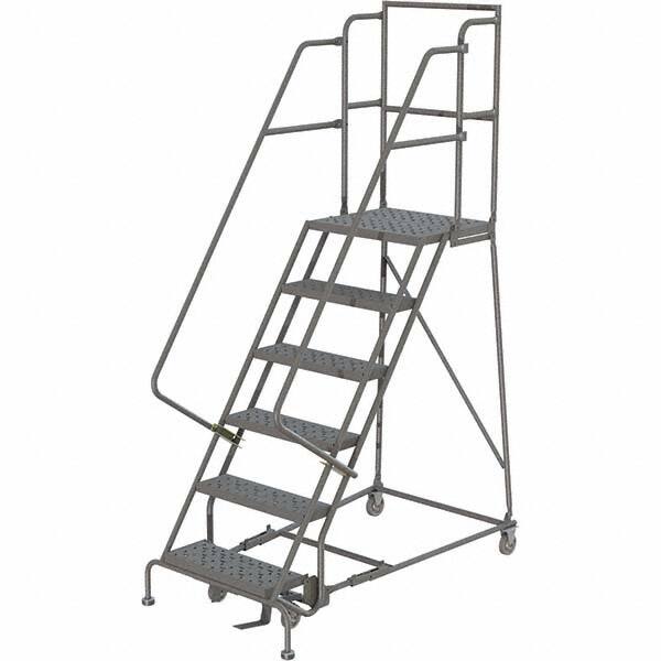 TRI-ARC - Rolling & Wall Mounted Ladders & Platforms Type: Rolling Warehouse Ladder Style: Rolling Platform Ladder - Benchmark Tooling