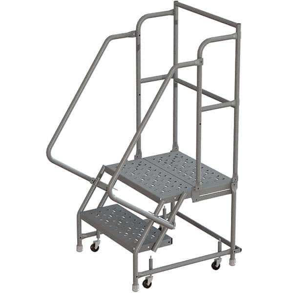TRI-ARC - Rolling & Wall Mounted Ladders & Platforms Type: Rolling Warehouse Ladder Style: Rolling Platform Ladder - Benchmark Tooling