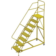 TRI-ARC - Rolling & Wall Mounted Ladders & Platforms Type: Stairway Slope Ladder Style: Forward Descent 50 Degree Incline - Benchmark Tooling