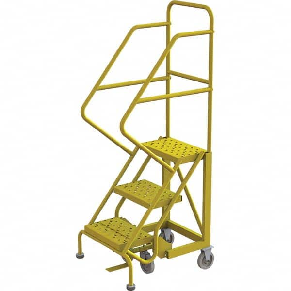 TRI-ARC - Rolling & Wall Mounted Ladders & Platforms Type: Stairway Slope Ladder Style: Forward Descent 50 Degree Incline - Benchmark Tooling