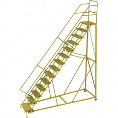 TRI-ARC - Rolling & Wall Mounted Ladders & Platforms Type: Stairway Slope Ladder Style: Forward Descent 50 Degree Incline - Benchmark Tooling