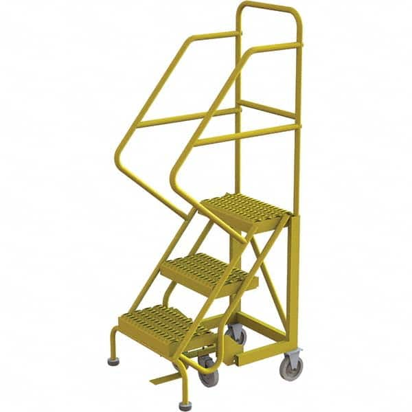 TRI-ARC - Rolling & Wall Mounted Ladders & Platforms Type: Stairway Slope Ladder Style: Forward Descent 50 Degree Incline - Benchmark Tooling