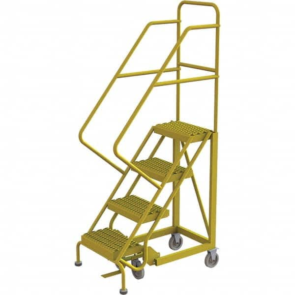 TRI-ARC - Rolling & Wall Mounted Ladders & Platforms Type: Stairway Slope Ladder Style: Forward Descent 50 Degree Incline - Benchmark Tooling