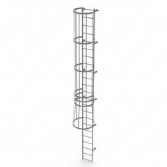 TRI-ARC - Rolling & Wall Mounted Ladders & Platforms Type: Fixed Ladder Style: Safety Cage - Benchmark Tooling