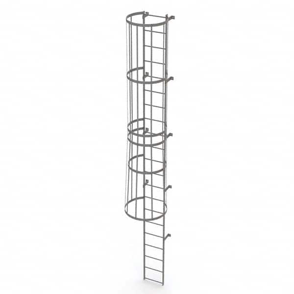 TRI-ARC - Rolling & Wall Mounted Ladders & Platforms Type: Fixed Ladder Style: Safety Cage - Benchmark Tooling