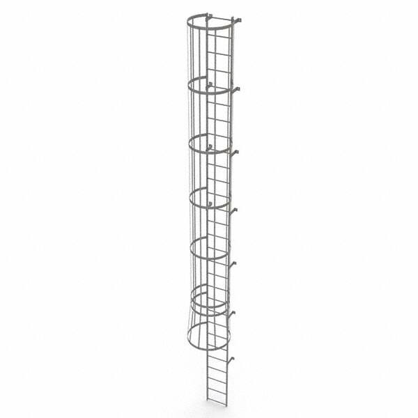 TRI-ARC - Rolling & Wall Mounted Ladders & Platforms Type: Fixed Ladder Style: Safety Cage - Benchmark Tooling