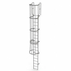 TRI-ARC - Rolling & Wall Mounted Ladders & Platforms Type: Fixed Ladder Style: Safety Cage - Benchmark Tooling