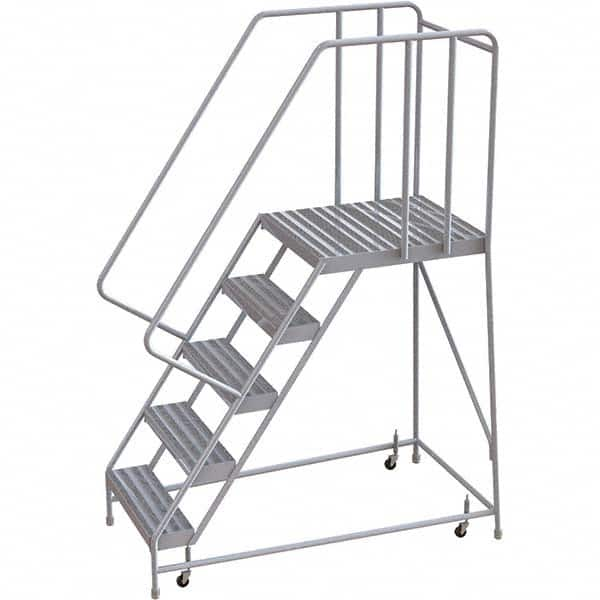 TRI-ARC - Rolling & Wall Mounted Ladders & Platforms Type: Rolling Warehouse Ladder Style: Rolling Safety Ladder - Benchmark Tooling