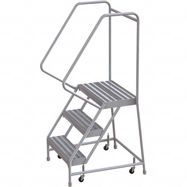 TRI-ARC - Rolling & Wall Mounted Ladders & Platforms Type: Rolling Warehouse Ladder Style: Rolling Safety Ladder - Benchmark Tooling