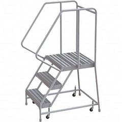 TRI-ARC - Rolling & Wall Mounted Ladders & Platforms Type: Rolling Warehouse Ladder Style: Rolling Safety Ladder - Benchmark Tooling