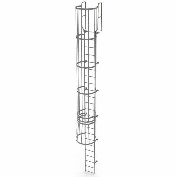 TRI-ARC - Rolling & Wall Mounted Ladders & Platforms Type: Fixed Ladder Style: Safety Cage - Benchmark Tooling