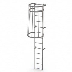 TRI-ARC - Rolling & Wall Mounted Ladders & Platforms Type: Fixed Ladder Style: Safety Cage - Benchmark Tooling