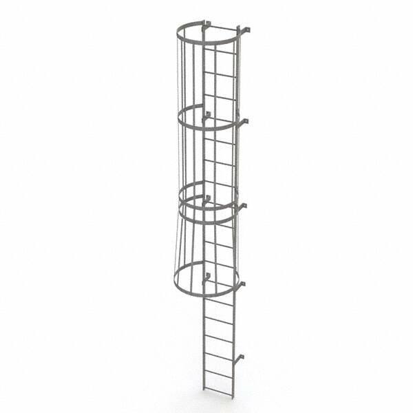 TRI-ARC - Rolling & Wall Mounted Ladders & Platforms Type: Fixed Ladder Style: Safety Cage - Benchmark Tooling