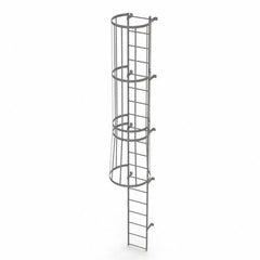 TRI-ARC - Rolling & Wall Mounted Ladders & Platforms Type: Fixed Ladder Style: Safety Cage - Benchmark Tooling
