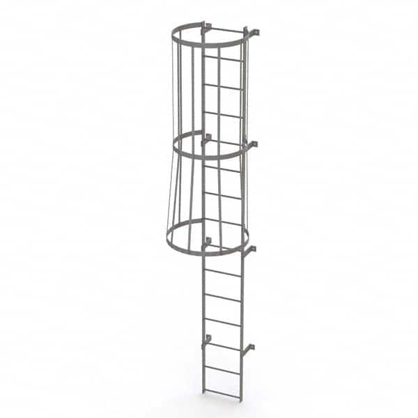 TRI-ARC - Rolling & Wall Mounted Ladders & Platforms Type: Fixed Ladder Style: Safety Cage - Benchmark Tooling