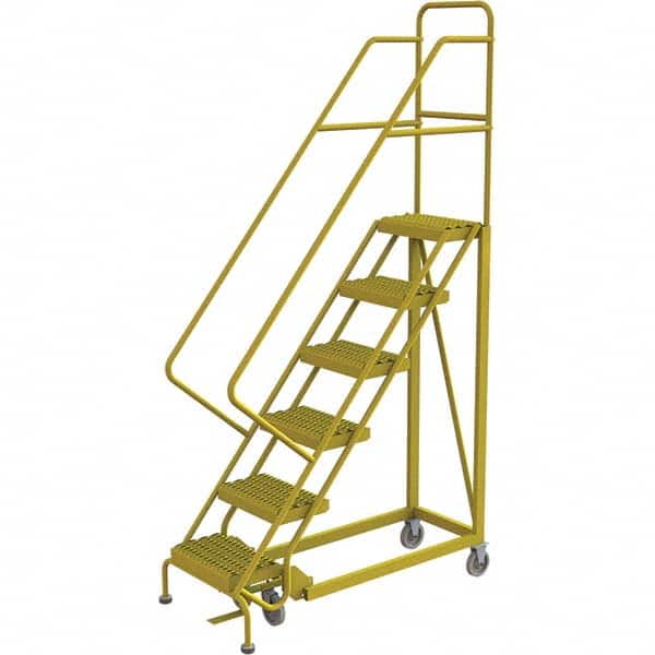 TRI-ARC - Rolling & Wall Mounted Ladders & Platforms Type: Stairway Slope Ladder Style: Forward Descent 50 Degree Incline - Benchmark Tooling