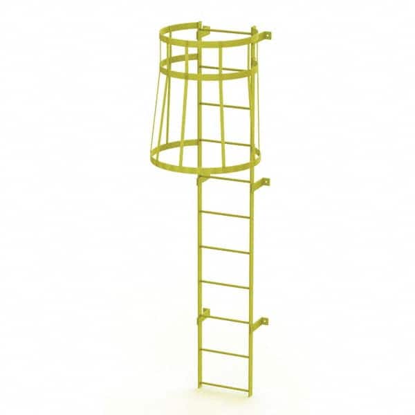 TRI-ARC - Rolling & Wall Mounted Ladders & Platforms Type: Fixed Ladder Style: Safety Cage - Benchmark Tooling