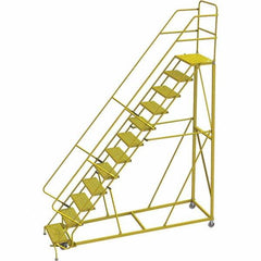 TRI-ARC - Rolling & Wall Mounted Ladders & Platforms Type: Stairway Slope Ladder Style: Forward Descent 50 Degree Incline - Benchmark Tooling