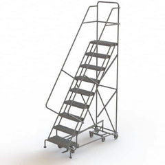 TRI-ARC - Rolling & Wall Mounted Ladders & Platforms Type: All-Directional Ladder Style: Forward Descent 50 Degree Incline - Benchmark Tooling