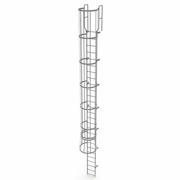 TRI-ARC - Rolling & Wall Mounted Ladders & Platforms Type: Fixed Ladder Style: Safety Cage - Benchmark Tooling
