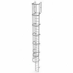 TRI-ARC - Rolling & Wall Mounted Ladders & Platforms Type: Fixed Ladder Style: Safety Cage - Benchmark Tooling