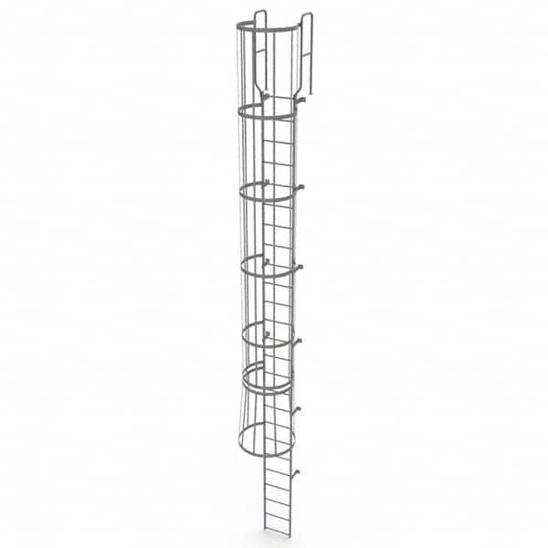 TRI-ARC - Rolling & Wall Mounted Ladders & Platforms Type: Fixed Ladder Style: Safety Cage - Benchmark Tooling