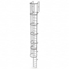 TRI-ARC - Rolling & Wall Mounted Ladders & Platforms Type: Fixed Ladder Style: Safety Cage - Benchmark Tooling