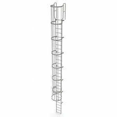 TRI-ARC - Rolling & Wall Mounted Ladders & Platforms Type: Fixed Ladder Style: Safety Cage - Benchmark Tooling