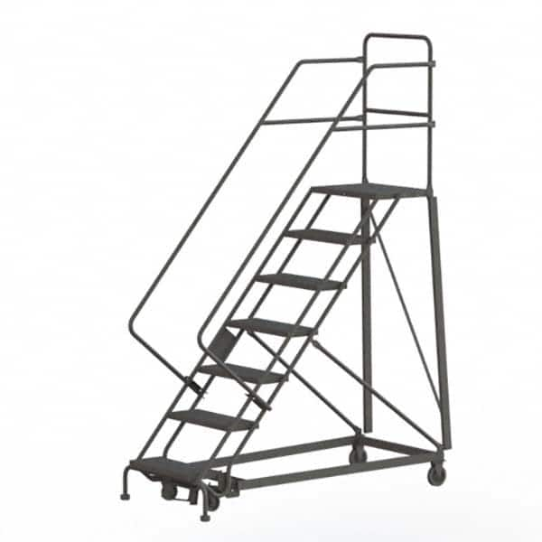 TRI-ARC - Rolling & Wall Mounted Ladders & Platforms Type: Stairway Slope Ladder Style: Rolling Safety Ladder - Benchmark Tooling