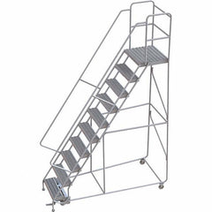 TRI-ARC - Rolling & Wall Mounted Ladders & Platforms Type: Rolling Warehouse Ladder Style: Rolling Safety Ladder - Benchmark Tooling