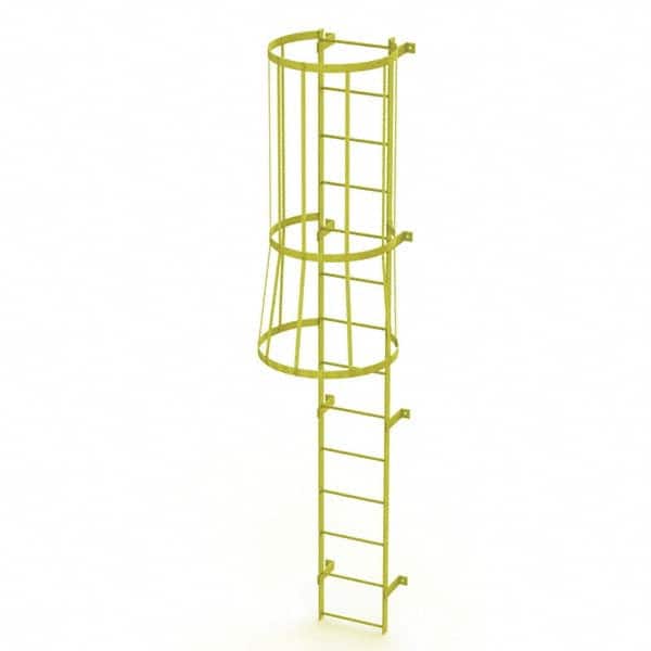 TRI-ARC - Rolling & Wall Mounted Ladders & Platforms Type: Fixed Ladder Style: Safety Cage - Benchmark Tooling