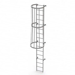 TRI-ARC - Rolling & Wall Mounted Ladders & Platforms Type: Fixed Ladder Style: Safety Cage - Benchmark Tooling