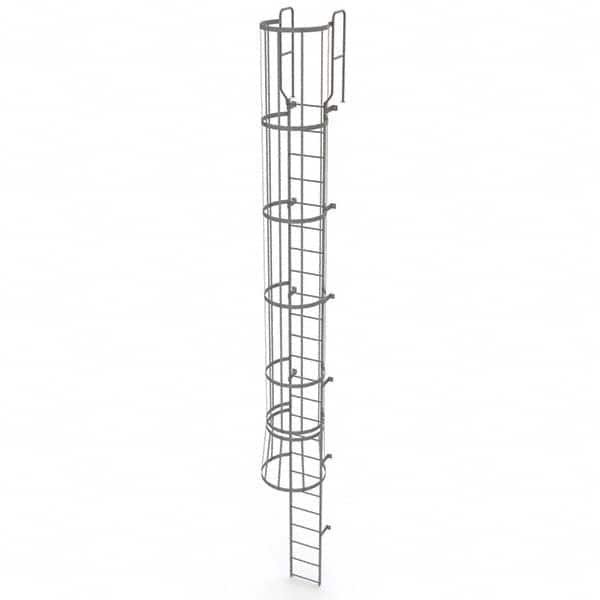 TRI-ARC - Rolling & Wall Mounted Ladders & Platforms Type: Fixed Ladder Style: Safety Cage - Benchmark Tooling