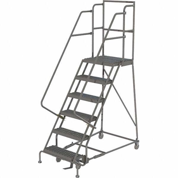 TRI-ARC - Rolling & Wall Mounted Ladders & Platforms Type: Rolling Warehouse Ladder Style: Rolling Platform Ladder - Benchmark Tooling