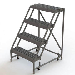 TRI-ARC - Rolling & Wall Mounted Ladders & Platforms Type: Rolling Warehouse Ladder Style: Rolling Platform Ladder - Benchmark Tooling