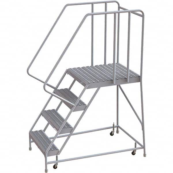 TRI-ARC - Rolling & Wall Mounted Ladders & Platforms Type: Rolling Warehouse Ladder Style: Rolling Safety Ladder - Benchmark Tooling