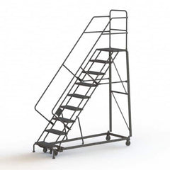 TRI-ARC - Rolling & Wall Mounted Ladders & Platforms Type: Stairway Slope Ladder Style: Rolling Safety Ladder - Benchmark Tooling