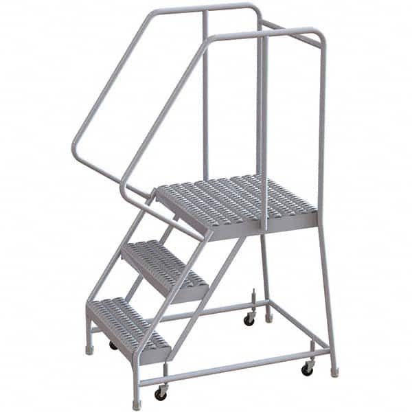 TRI-ARC - Rolling & Wall Mounted Ladders & Platforms Type: Rolling Warehouse Ladder Style: Rolling Safety Ladder - Benchmark Tooling