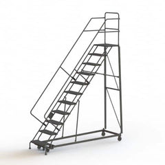 TRI-ARC - Rolling & Wall Mounted Ladders & Platforms Type: Stairway Slope Ladder Style: Rolling Safety Ladder - Benchmark Tooling