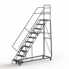 TRI-ARC - Rolling & Wall Mounted Ladders & Platforms Type: Stairway Slope Ladder Style: Rolling Safety Ladder - Benchmark Tooling