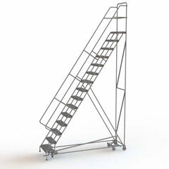 TRI-ARC - Rolling & Wall Mounted Ladders & Platforms Type: All-Directional Ladder Style: Forward Descent 50 Degree Incline - Benchmark Tooling